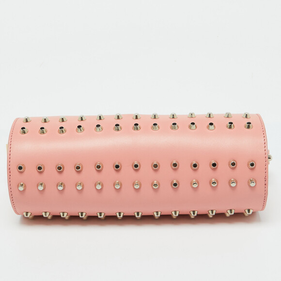 Fendi Peach Pink Leather Studded Mini #158870F41B - Picture 6 of 9